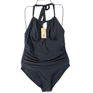 EastElegant Maternity Swimsuits 1-Piece Pregnancy Swimwear Tie Halter Neck  Sz M